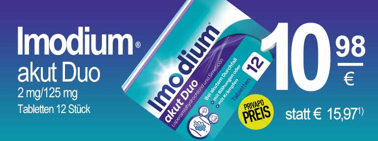 Imodium Akut aus der PRIVAPO Apotheke Elmshorn