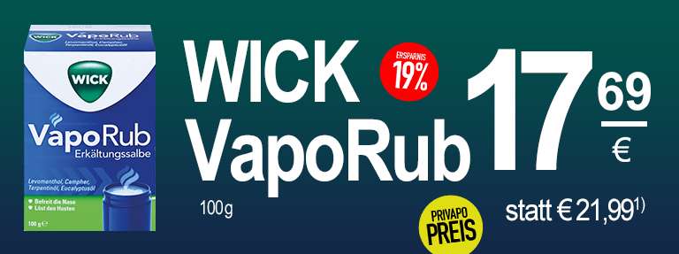 WICK Vaporub WICK VapoRub PRIVAPO Apotheke Elmshorn