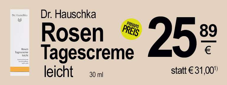 hauschka Rosen Tagescreme PRIVAPO Apotheke Elmshorn Angebote Februar 2026